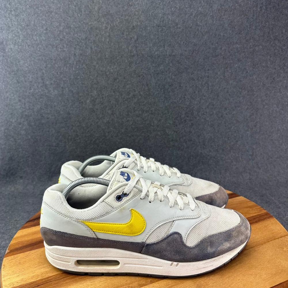 Nike Air Max 1 Blue Recall White Tour Yellow AH8145-105 Mens Size 11 Sneakers